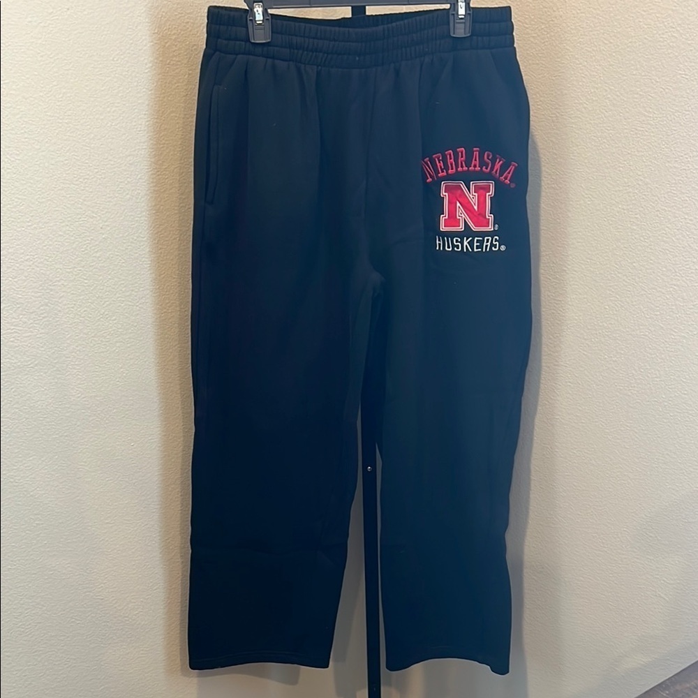 Brand New Stadium Athletics Nebraska Huskers Black Sweatpants